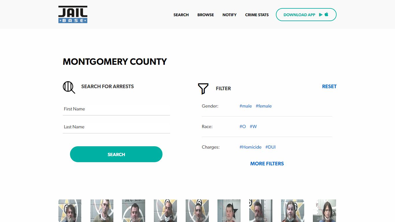 Montgomery County Jail Inmate Search and Mugshots | JailBase