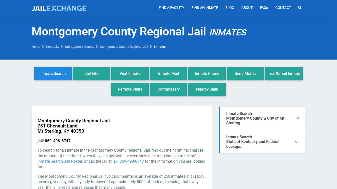 Montgomery County Inmate Search | Arrests & Mugshots | KY - JAIL EXCHANGE